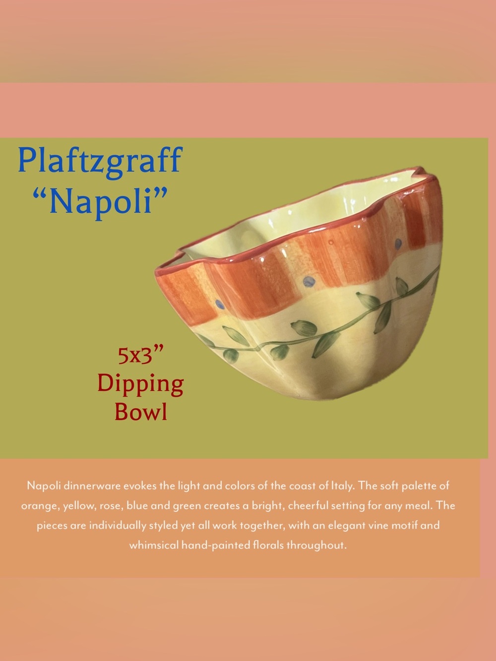 Pfaltzgraff Napoli Fluted Dip Bowl